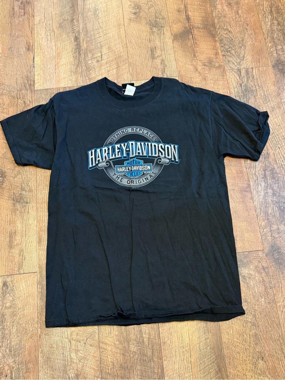 Harley-Davidson Black Tee with Teal and White Logo